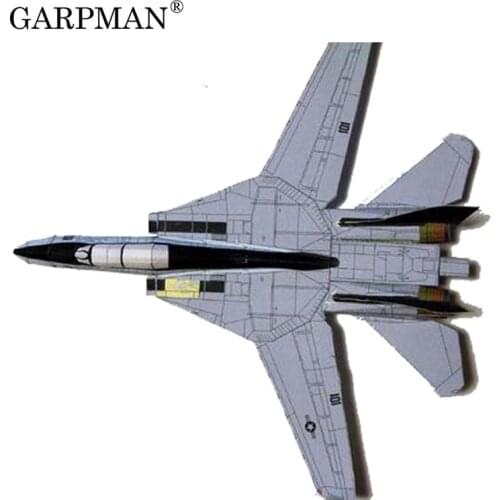 American F14 Male Cat Fighter Plane DIY 3D Paper Model Toy Puzzle Manual