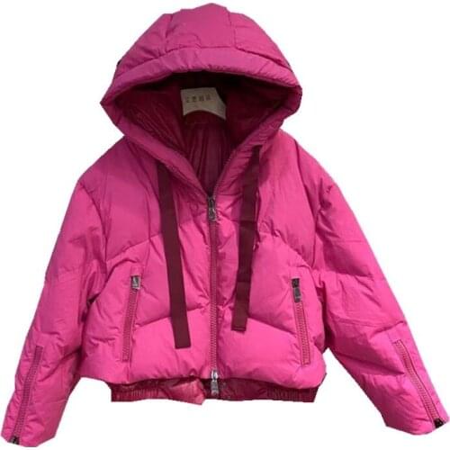 Fashion Trend Fashion Female Coat 2021 New Women Down Jacket Winter White Duck Down Hooded Casual Women Down Jacket Warm