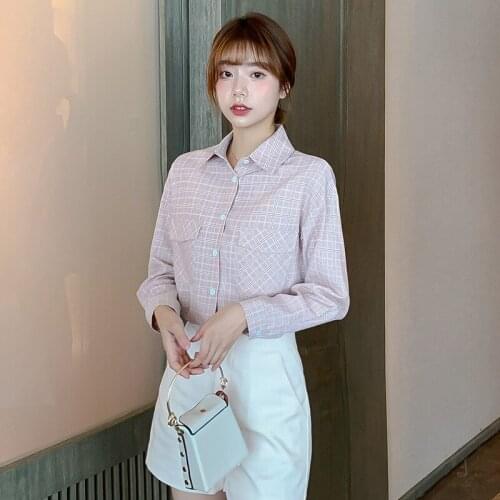 2021 spring new product Korean version plus size slimming bottoming shirt long-sleeved shirt women