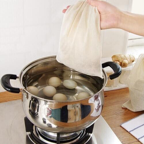 NEW 2PCS Multifunctional Linen Cotton Strainer Reusable Chinese Medicine Filter Bag Empty Flavoring Soup Tea Bags with String