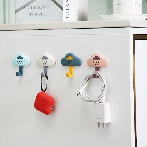 Cloud hook Cute Creative Sticker Hook Free Punch Wall Sticker Seamless Hook Key Placement Classification