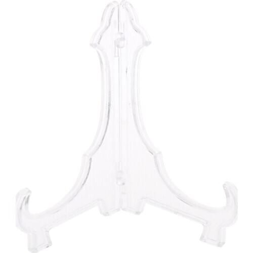 Plastic Display Stand Dish Rack Plate Bowl Picture Frame Photo Pedestal Holder 37MF