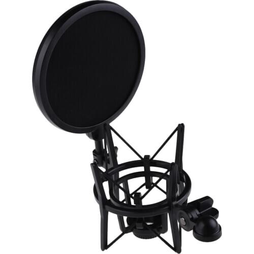 Microphone Mic Professional Shock Mount with Pop Shield Filter Screen