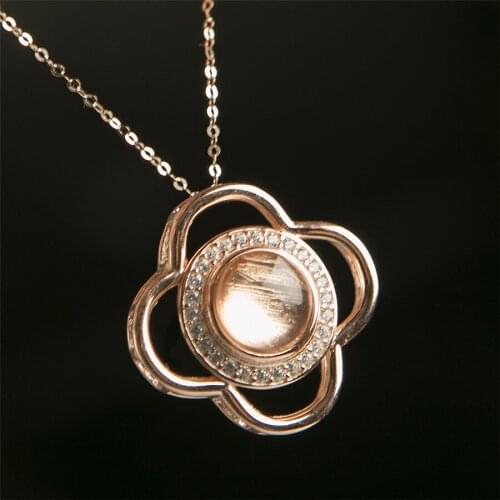 Rose Gold Fashion Jewelry Pendant Genuine Natural Gibeon Meteorite Gems Necklace Pendant 20x20x8mm