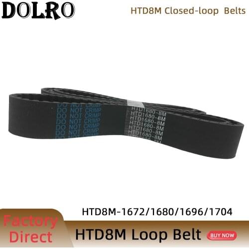 HTD 8M synchronous belt C=1672/1680/1596/1704width 15/20/25/30/40/50mm Teeth 209 210 212 213 HTD8M Timing Belt 1672-8M 1680-8M