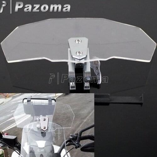 Clear/Smoke Universal Motorcycle Adjustable Windshield Heightening Windscreen Air Deflector for Suzuki Honda Yamaha Kawasaki