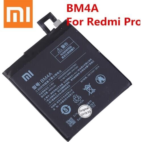 Xiao Mi Phone original Battery 4000mAh BM4A Phone Batteries for Xiaomi Hongmi Redmi Pro Battery+ToolS