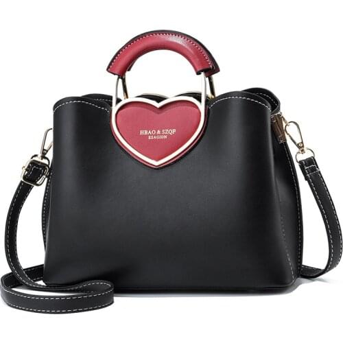 Brand New Spring And Summer Womens Shoulder Bag Mini Handbag High Quality Casual Messenger Bag Ladies Love Pattern PU Bag