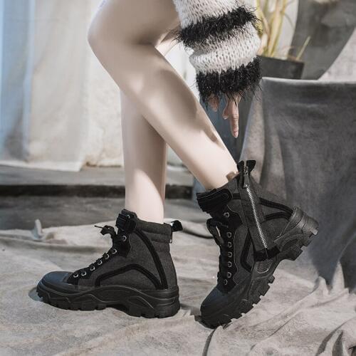 Female Shoe Fashion High Quality Sneakers Lady Zapatos De Mujer Winter Boots for Women Ankle Booties Woman Warm Shoes U11-82