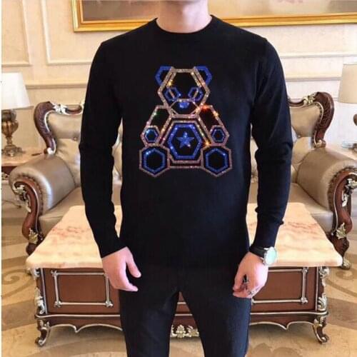 Winter Diamond stone man sweaters Warm big size M-3XL top sale 2021