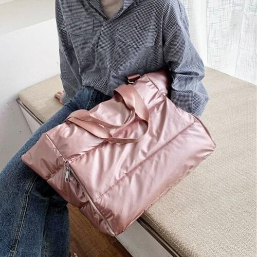 Winter Handbag Woman Casual Warm Down Padded Bags Tote Down Feather Padded Shoulder Bags Crossbody Waterproof