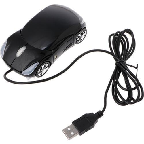 1000DPI Mini Car shape USB optical wired innovative 2 headlights mouse for PC Laptop Computer