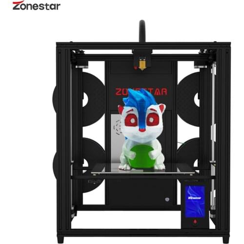 Zonestar Z9V5 PRO Upgraded 3D Printer with Adjustable Four Extruder Design Mix-color Printing Auto Leveling Resume Printing