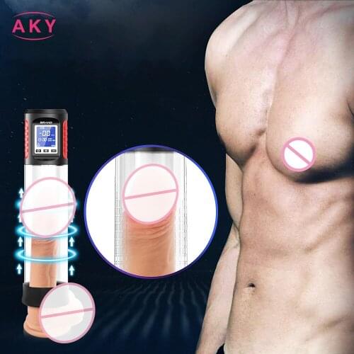 Automatic Penis Enlarger Pump Rechargeable Penis Pump Ejaculation Delay Extender Enhancer Dick Enlargement Sex Toys For Men