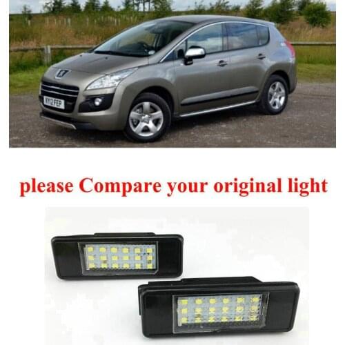 Car Accessories Special Car License Plate Lamp For Peugeot 3008 5d crossover 2008-2012 car products canbus error free