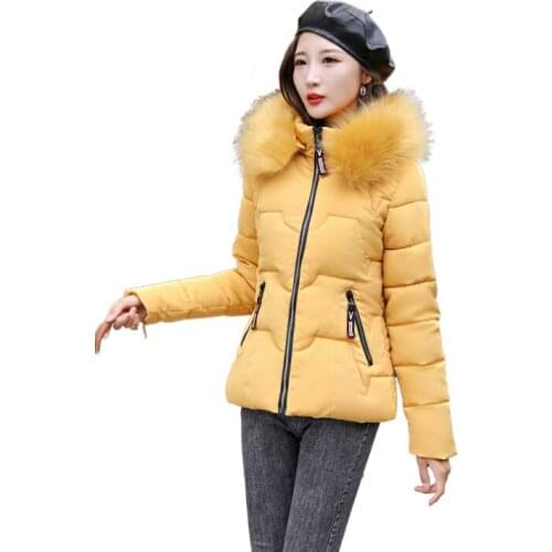 Big Fur Parka Women 2021 Winter Jacket Women Hooded Outwear Female Parka Thick Cotton Padded Lining Winter Female Basic Coats