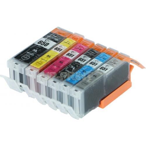 UP 6x ink cartridge PGI650 CLI651 compatible for Canon PIXMA MG 6360 7160 5460 MG5560 MG6360 MG6460 MG7160 MX926 MX726 Ip7260