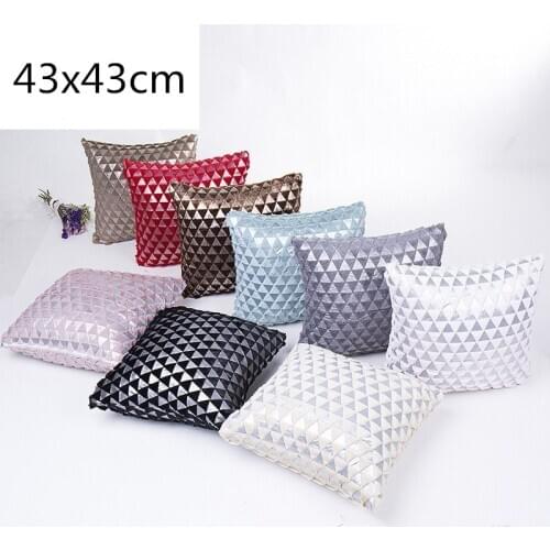 Decorative Plush Cushion Cover 45x45cm Silver Pillow Case Home Decor Throw Pillows Cover Home Sofa Pillowcase 1pc Cojines