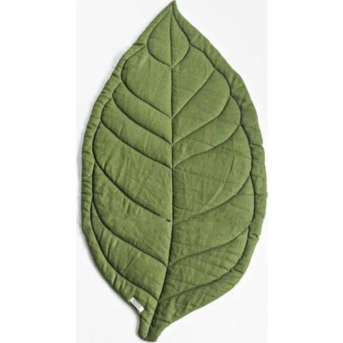 Nordic Style Solid color tree Leaves Shape Children Play Carpet Absorbent Non-slip Area Rugs Soft Warm Foot Pads Kids Room Decor