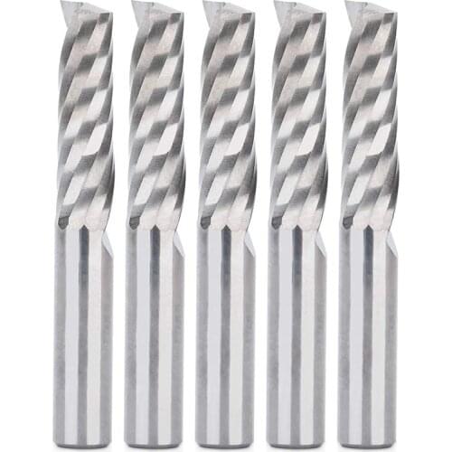 5Pcs Up Down Cut 6MM Spiral Solid Carbide CNC Router Endmill Compression Wood Tungsten End Milling Cutter Tool Bit
