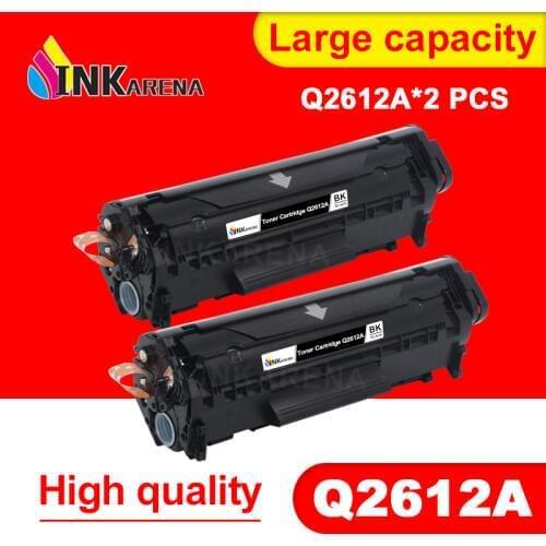 INKARENA 2PCS Q2612A q2612 2612 Toner Cartridge 2612a For HP LaserJet 1010 1012 1015 1020 3015 3020 3030 3050 1018 1022 1022N