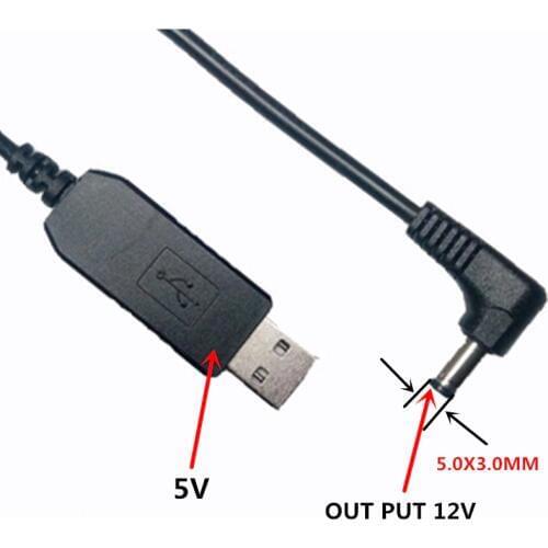 Ihens5 USB 5V to DC 5.0 x 3.0mm 12V Power Jack Charging Cable DC Barrel Jack usb converter usb to dc power for Car device 1M