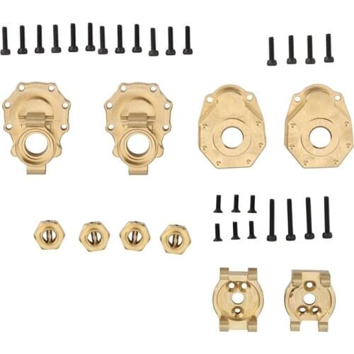 Brass Rear Portal Drive Axle Housing Hub Carrier Set for 1/10 RC Crawler Traxxas TRX4 TRX6 Upgrade Parts