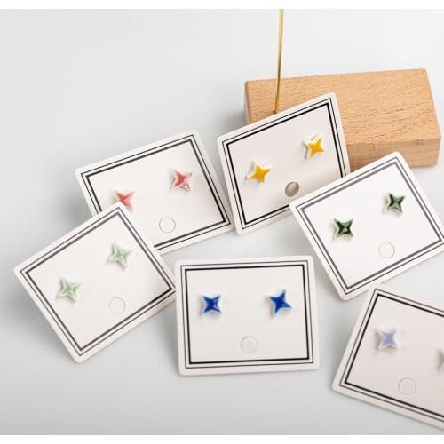 Small And Cute Porcelain Multicolor Earrings Anti-allergic #LY405 инди кид аксессуары волейбол аниме anime earrings