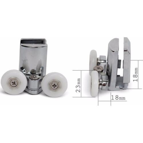 Set of 4 new Shower door rollers 2 height adjustable top 2 sprung quick release lowers