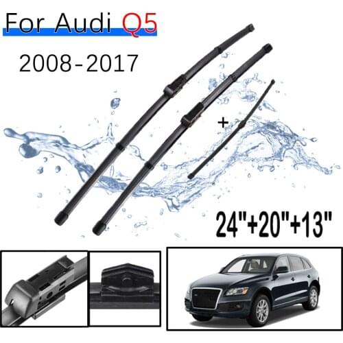 Front & Rear Wiper Blades Set For Audi Q5 2008 - 2016 2017 Windshield Windscreen Window 24"+20"+13"