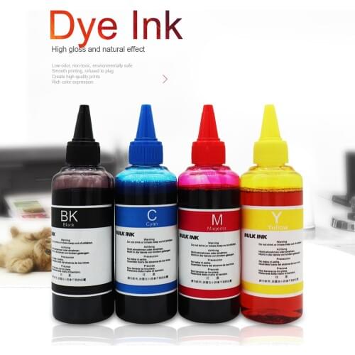 4*100 ml Universal Refill Dye Ink Kit Compatiblefor Canon Lexmark Epson Dell Brother ALL Refillable Inkjet CISS Cartridge