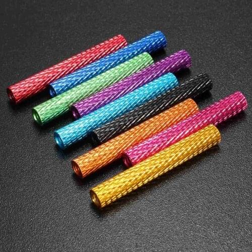 SULEVE New 10Pcs/Set M3AS9 M3 40mm Aluminum Alloy Knurled Standoff Anodized Spacer Multi-color colourful Red Pink Purple Blue