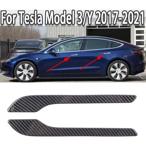 K-Car Door Handle Cover Wrap Kit Protector Sticker Decal ABS For Tesla Model 3 Y 2017 2018 2019 2020 2021