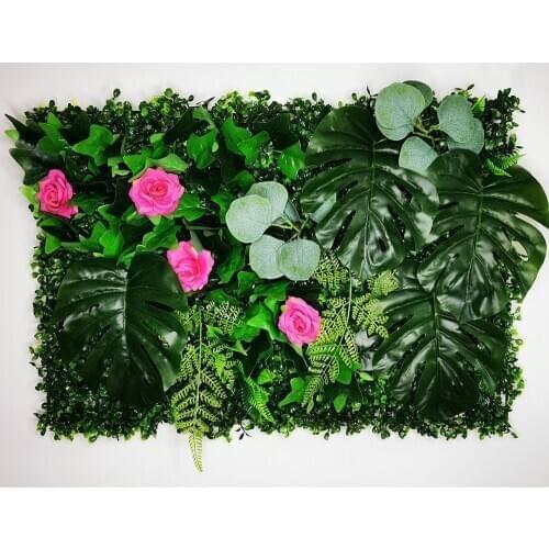 New Artificial Lawn Turf Plant Leaves Grass Panel Background Decorative Green Wall