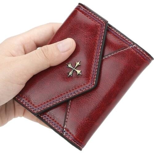 New Women Pu leather Wallets Fashion Female Coin Card Holders Lady Short Hasp Money Bag Big Capacity Purse Small Portable Clutch