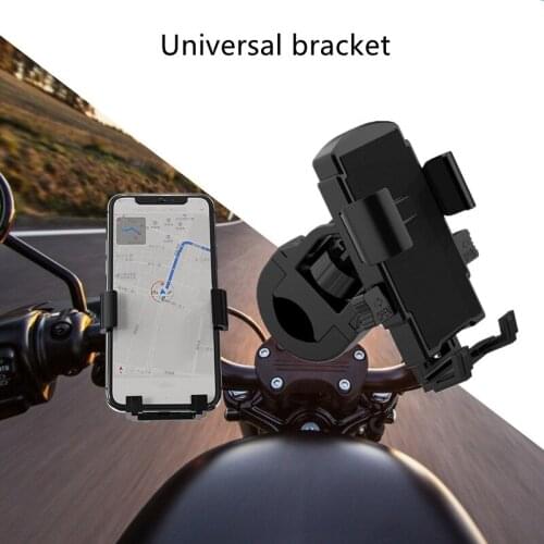 One Key Lock Motorcycle Navigation Cycling Stable Non-slip Mobile Phone Holder