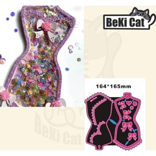 Dress Doll Shaker Tag cutting die file Original Stencils for DIY Scrapbooking photo album Decorative DIY Paper Cards