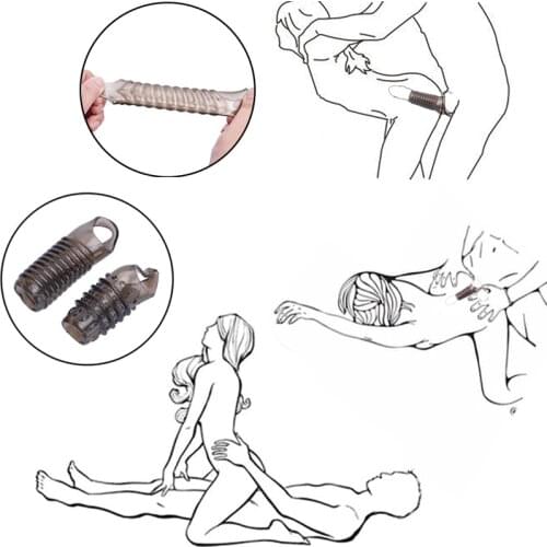 Silicone Reusable Male Penis Sleeve G Spot Strapon Delayed Ejaculation Chastity Device Lock Sperm Erection Sex Shop For Men