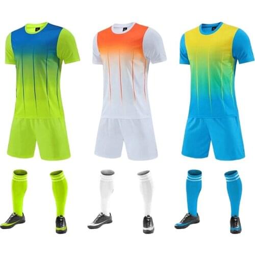 Adult Kids Soccer Clothing Jersey Boys Girls Football Uniforms Kits Childrens Training Suit Competition Sets