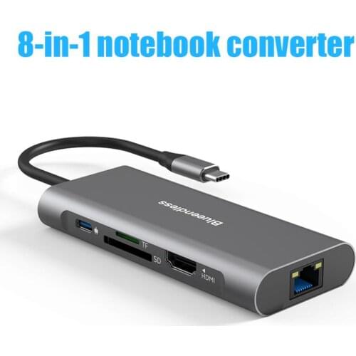 8 In 1 USB HUB Type C To Multi USB 3.0 4K HD PD 100W Port USB HUB Adapter For MacBook Pro IPad Laptop USB Splitter USB 2.0 C HUB