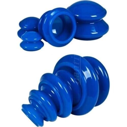 Vacuum Cans Massage Silicone Cupping Moisture Absorber Ventouse Anti Cellulite Physical Therapy Health Care Blue Device 4 Pcs