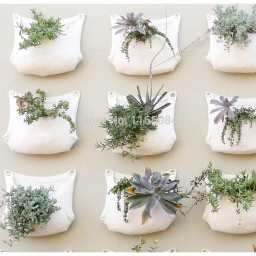 2 pcs 30*35cm Green Grow Bag Wall Hanging Planter Vertical Garden 1 Pocket Vegetable Living Garden Bag Home Supplies