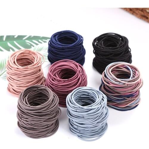 50Pcs/Bag Girls Elastic Hair Band Hair Rope Small Rubber Bands Ponytail Holder Women Girls Scrunchie Hair Tie Hair Accessories