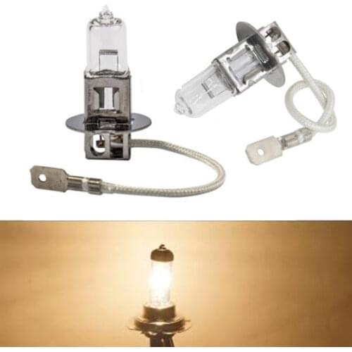 2PCS Halogen H3 55W 100W 4300K Lamp Xenon Bright H3 Halogen Headlight Auto Car Lights Lamp Bulb 12V