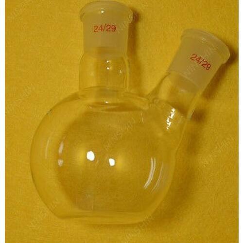 250ml 2 Neck Flat Bottom Boiling Flask,24/29 Joint,Glass Flask,lab Glassware