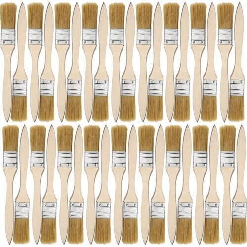 36 Pack of 1 Inch (24mm) Paint Brushes and Chip Paint Brushes for Paint Stains Varnishes Glues and Gesso