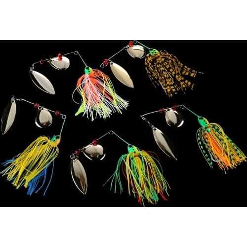 5pcs Spinner Bait 18G Metal Lure Hard Fishing Lure Spinner Lure Spinnerbait Pike swivel Fish tackle wobbler buzzbait