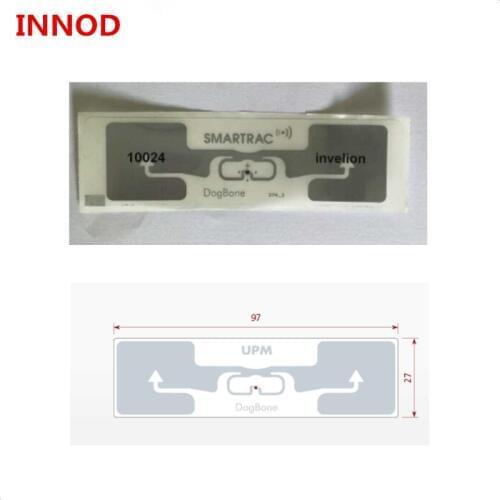 500PCS disposable Impinj monza chip timing systems for sale 97*27mm rfid inlay uhf sticker