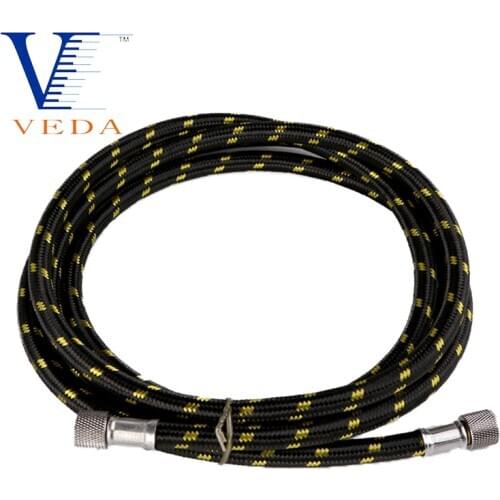 Airbrush 6 Foot Nylon Braided Airbrush Hose with Standard 1/8" Size Fitting on Both Ends Spray Pen Woven Pipe color sent random