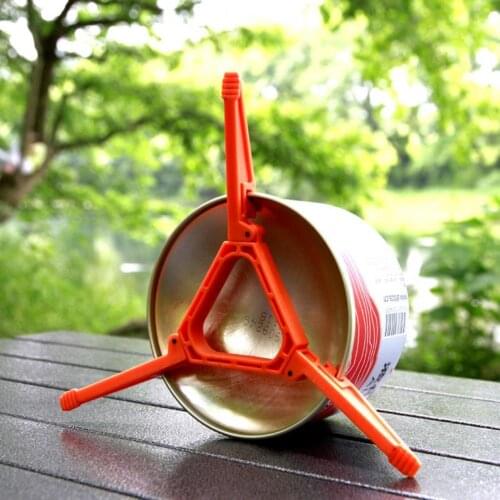 Gas Canister Stand Camping Accessory Useful Foldable Gas Tank Bracket Portable Can Stove Shelf Anti-crack Gas Canister Stand